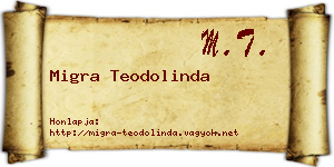Migra Teodolinda névjegykártya